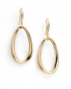 THE LOOKTwisted link accents18k goldplated settingHook backTHE MEASUREMENTLength, about 2¼ORIGINMade in Italy
