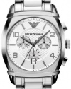 Emporio Armani Men's AR0350 Classic Silver Chronograph Dial Watch