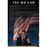 Barack Obama Yes We Can Speech President Poster 4809 Poster Print, 24x36 Barack Obama Yes We Can Speech President Poster 4809 Poster Print, 24x36
