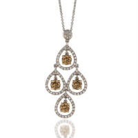 Le Vian Couture Chocolate Diamond Chandelier Pendant 18K White Gold Featuring 1.32 Carats Chocolate Diamonds and 0.52 Carat White Diamonds on an 18 Inch Chain Le Vian Couture Chocolate Diamond Chandelier Pendant 18K White Gold Featuring 1.32 Carats Chocolate Diamonds and 0.52 Carat White Diamonds on an 18 Inch Chain