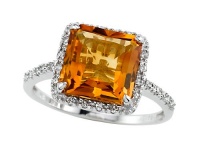 Genuine Citrine Ring by Effy Collection® in 14 kt White Gold Size 5.5 Genuine Citrine Ring by Effy Collection® in 14 kt White Gold Size 5.5