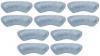 Pedag Stop Padded Leather Heel Grips, Gray, Five Pair