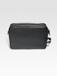Long-lasting, printed leather makes this suitcase staple a key essential for your next trip and each one thereafter.Zip closureSide handleInterior pocketLeather10W x 6H x 3DMade in Italy Long-lasting, printed leather makes this suitcase staple a key essential for your next trip and each one thereafter.Zip closureSide handleInterior pocketLeather10W x 6H x 3DMade in Italy