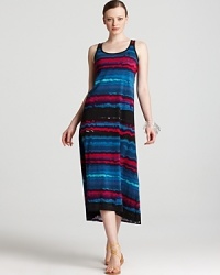 Emblazoned with a vibrant tie-dye print, this DKNYC maxi dress injects your off-duty look with boho-cool. Emblazoned with a vibrant tie-dye print, this DKNYC maxi dress injects your off-duty look with boho-cool.