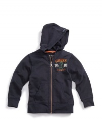 GUESS Kids Boys Zip Front Hoodie with Screen, NAVY (16/18) GUESS Kids Boys Zip Front Hoodie with Screen, NAVY (16/18)