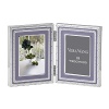 Sparkling silver plate combines with rich lavender-Vera Wang's signature hue-to create a frame with contemporary yet decidedly deco elegance.