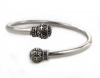 Sterling Silver Anya Ornate Criss Cross Opening Bangle Bracelet