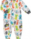 Carter's Boys White Fleece Dino Footed Pajama Sleeper 6 Months-4T (24 Months)