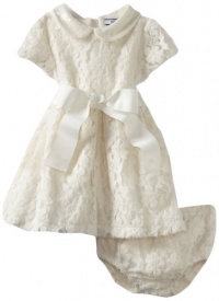 Hartstrings Baby-girls Infant Knit Lace Dress and Diaper Cover Set, Sugar Creme, 12 Months Hartstrings Baby-girls Infant Knit Lace Dress and Diaper Cover Set, Sugar Creme, 12 Months