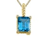 Genuine Blue Topaz Pendant by Effy Collection® in 14 kt Yellow Gold