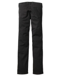 Classic twill pants get a lofty revamp with slim-cut legs in versatile black, featuring a hint of stretch for stylish comfort. Classic twill pants get a lofty revamp with slim-cut legs in versatile black, featuring a hint of stretch for stylish comfort.