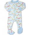 Leveret Footed Cars Traffic Design Pajama Sleeper 100% Cotton (Size 6M-5T)