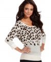 Add fierce flair to your fall look with this GUESS leopard-print sweater -- perfect for a layering!