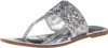 Jessica Simpson Millie Thong (Little Kid/Big kid),Silver Leopard Print,5 M US Big Kid