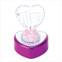 Gifts & Decor Led Glass Moms Tribute Heart Light Figurine Gift Figure Gifts & Decor Led Glass Moms Tribute Heart Light Figurine Gift Figure