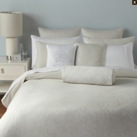 Barbara Barry Pave Mineral (White) Queen Duvet Cover Barbara Barry Pave Mineral (White) Queen Duvet Cover