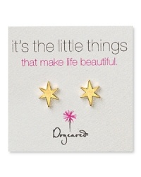 Twinkle, twinkle: Reach for the stars or better yet wear a pair with these delicate Dogeared stud earrings. Twinkle, twinkle: Reach for the stars or better yet wear a pair with these delicate Dogeared stud earrings.