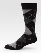 Exceptionally soft and well-appointed addition to any wardrobe in an argyle-patterned, pima cotton blend.Mid-calf height80% cotton/20% nylonMachine washMade in Italy