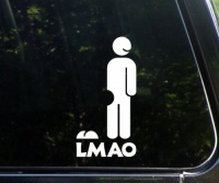 LMAO funny die cut window decal / sticker LMAO funny die cut window decal / sticker