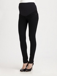 Body-skimming stretch denim with a comfy elastic waistband for an easy fit.Stretchy panel at waist Faux zip-fly Slash pockets Pull-on style Inseam, about 31 44% rayon/29% cotton/25% cupro/2% polyurethane Machine wash Made in USA of imported fabric Body-skimming stretch denim with a comfy elastic waistband for an easy fit.Stretchy panel at waist Faux zip-fly Slash pockets Pull-on style Inseam, about 31 44% rayon/29% cotton/25% cupro/2% polyurethane Machine wash Made in USA of imported fabric