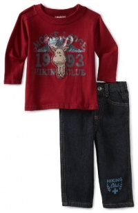 Nannette Baby-boys Infant Moose 2 Piece Pant Set, Red, 24 Months Nannette Baby-boys Infant Moose 2 Piece Pant Set, Red, 24 Months