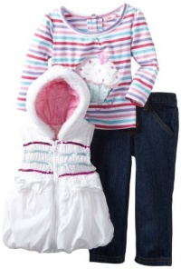 Nannette Baby-Girls Infant 3 Piece Cu Pieceake Vest Set, Optic White, 18 Months Nannette Baby-Girls Infant 3 Piece Cu Pieceake Vest Set, Optic White, 18 Months