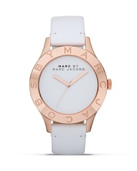 Crafted of rose gold plate with quartz movement, this watch from MARC BY MARC JACOBS is a perfect fusion of and flair and function. Slip it on to add playful polish to your daytime uniform. Crafted of rose gold plate with quartz movement, this watch from MARC BY MARC JACOBS is a perfect fusion of and flair and function. Slip it on to add playful polish to your daytime uniform.