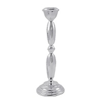 Shaped by hand of durable recycled aluminum, these striking candlesticks from Mariposa are detailed with a softly textured finish and beaded edges for a look that's at once organic and refined. Shaped by hand of durable recycled aluminum, these striking candlesticks from Mariposa are detailed with a softly textured finish and beaded edges for a look that's at once organic and refined.