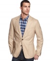 Sophisticated and stylish wool blend blazer by BOSS Black will pull your look together.