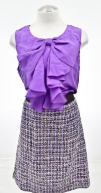 Kate Spade African Violet Silk-Tweed Cloey Dress Kate Spade African Violet Silk-Tweed Cloey Dress