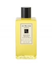 Reminiscent of the scent of limes carried on a Caribbean sea breeze, Lime Basil & Mandarin has become a modern classic for men and women. Fresh limes and zesty mandarins are undercut by peppery basil and aromatic white thyme in this alluring signature blend.Lime Basil & Mandarin Bath Oil gently fragrances and moisturizes the skin. Lush and softly foaming, it's pure relaxation. Reminiscent of the scent of limes carried on a Caribbean sea breeze, Lime Basil & Mandarin has become a modern classic for men and women. Fresh limes and zesty mandarins are undercut by peppery basil and aromatic white thyme in this alluring signature blend.Lime Basil & Mandarin Bath Oil gently fragrances and moisturizes the skin. Lush and softly foaming, it's pure relaxation.