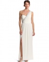 laundry BY SHELLI SEGAL Women's One Shoulder Embellished Dress, Pearl, 2