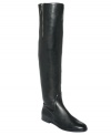 Tall and sleek. The Morell over-the-knee riding boots by Juicy Couture feature zipper closures and elastic along the back shaft.