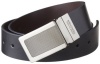 Kenneth Cole REACTION Men's Reversible Plaque Buckle Belt,Black/Brown,34