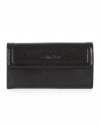 Calvin Klein CCRCJ005-BN Brown Lizard Continental Embossed Tri-Fold Wallet