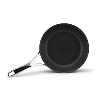 This Nouvelle cookware collection from Anolon features hard-anodized construction in a versatile, elegant shape for perfectly even heating and exceptional cooking performance. Each piece is designed with a double full cap base with a copper core for optimum heat control, and two layers of ultradurable aluminum. Restaurant-tested Autograph® 2 nonstick interiors ensure easy, clean release, and cast stainless-steel handles secured with sturdy dual rivets make each piece easy to maneuver and transport. This Nouvelle cookware collection from Anolon features hard-anodized construction in a versatile, elegant shape for perfectly even heating and exceptional cooking performance. Each piece is designed with a double full cap base with a copper core for optimum heat control, and two layers of ultradurable aluminum. Restaurant-tested Autograph® 2 nonstick interiors ensure easy, clean release, and cast stainless-steel handles secured with sturdy dual rivets make each piece easy to maneuver and transport.