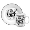 Konitz New Yorker Collection Mug and Salad Set Where Magic Happens, White/Black