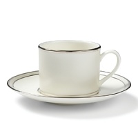 Embellished with a matte silvery border trimmed in sparkling platinum, the Solstice tea cup will complement your dining experience throughout a lifetime of shifting trends and evolving fashions. Embellished with a matte silvery border trimmed in sparkling platinum, the Solstice tea cup will complement your dining experience throughout a lifetime of shifting trends and evolving fashions.