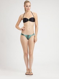 A stretch bottom with a sexy animal print and chain-link enhanced sides. Stretch bottomRuched sides84% polyamide/16% elastaneFully linedHand washImported Please note: Bikini top sold separately. A stretch bottom with a sexy animal print and chain-link enhanced sides. Stretch bottomRuched sides84% polyamide/16% elastaneFully linedHand washImported Please note: Bikini top sold separately.