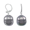 Majorica 12mm Sterling Silver Grey Baroque Pearl Drop Earrings