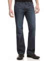 This pair of dark denim jeans from Kenneth Cole give your casual look a needed upgrade.