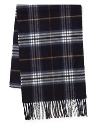 This polished scarf adds distinction to your attire with a traditional plaid pattern and fringed edges for a little flair. A cold weather essential from The Men's Store at Bloomingdale's. This polished scarf adds distinction to your attire with a traditional plaid pattern and fringed edges for a little flair. A cold weather essential from The Men's Store at Bloomingdale's.