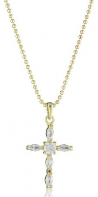 The Vatican Library Collection Gold-Tone Cubic Zirconia Cross Necklace, 16 The Vatican Library Collection Gold-Tone Cubic Zirconia Cross Necklace, 16