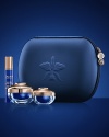 A modern & compact, elegant travel container containing a deluxe sample of the Orchidée Impériale crème, eye and lip plus the Longevity Concentrate. A perfect travel kit for keeping skin moisturized and radiant and experiencing the Orchidee Imperiale trilogy.