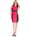 An eye-catching colorblock is the focus on Calvin Klein's latest sheath. (Clearance)