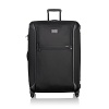 True to Tumi's heritage of innovation and the future of advanced travel design, this lightweight 4-wheel case combines hardside protection with our modern, iconic ballistic nylon aesthetics. Significantly lighter than traditional wheeled cases, this extra-large packing case offers the easy maneuverability of four 360° spinner wheels, all-around bumper guards, impressive impact resistance, Tumi's patented impact-resistant X-Brace™ handle system and smooth, durable ballistic nylon fabric covering a strong and flexible polypropylene shell. The exterior features convenient zip pockets and the interior includes accessory pockets, tie-down straps and a removable garment sleeve.