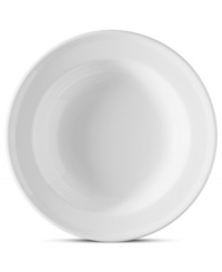 A blank slate. Subtle concentric rings and a timeless silhouette combine in the ultra-versatile Loft Trend Rim soup bowl from THOMAS by Rosenthal. Double-fired porcelain proves extra durable, segueing seamlessly from oven to table. A blank slate. Subtle concentric rings and a timeless silhouette combine in the ultra-versatile Loft Trend Rim soup bowl from THOMAS by Rosenthal. Double-fired porcelain proves extra durable, segueing seamlessly from oven to table.