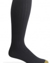 Gold Toe Men's ADC Aquafx Adams Rib Over the Calf Dress Sock, Navy, 10-13 (Shoe Size 6-12.5)