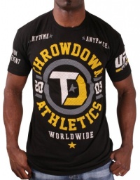 Throwdown By Affliction Origin Men's T-Shirt Crewneck Tee Black