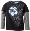 Puma - Kids Boys 2-7 Little Goal Slider Tee, Black, 4